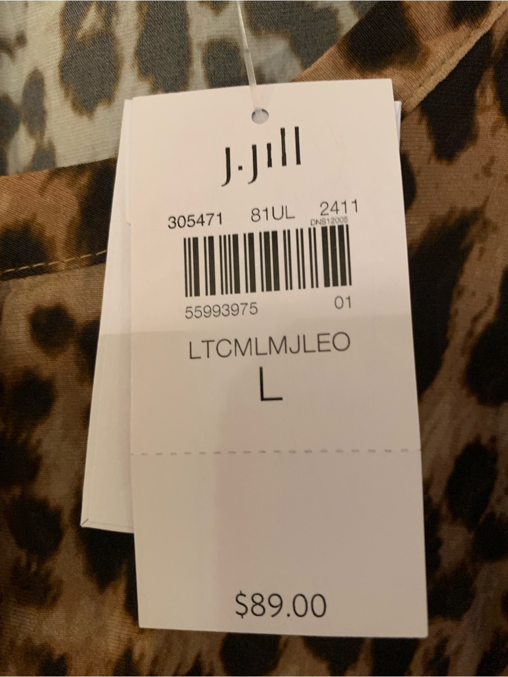 J. Jill Leopard Print Blouse in Brown and Black NWT L ret $89 - Picture 2 of 10